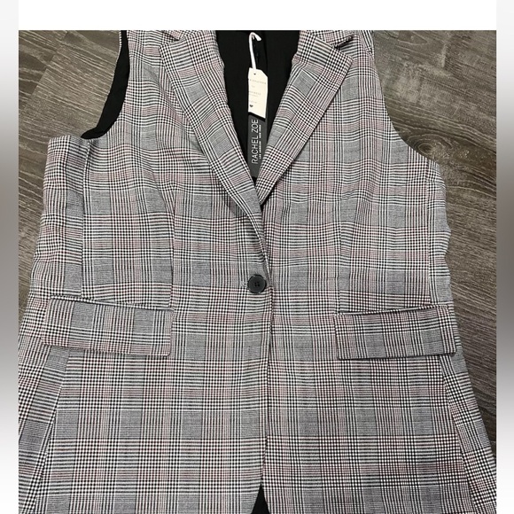 NWT Rachel Zoe Medium Plaid Vest - Picture 5 of 8
